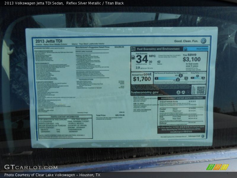 Reflex Silver Metallic / Titan Black 2013 Volkswagen Jetta TDI Sedan