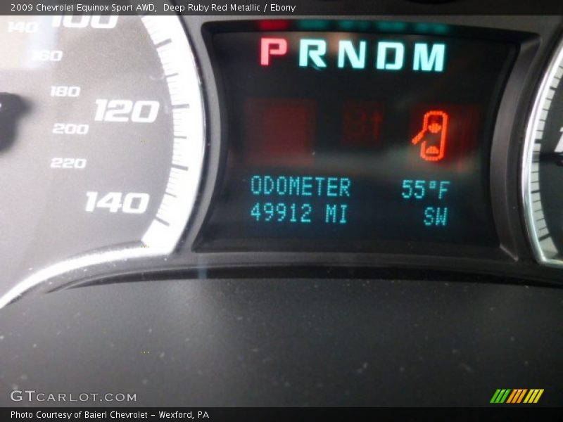 Deep Ruby Red Metallic / Ebony 2009 Chevrolet Equinox Sport AWD