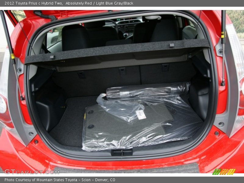 Absolutely Red / Light Blue Gray/Black 2012 Toyota Prius c Hybrid Two