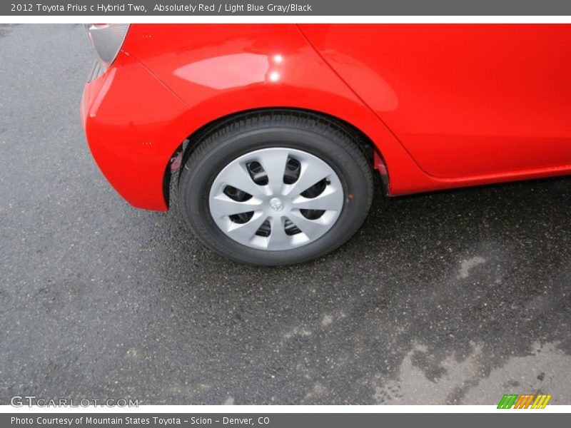 Absolutely Red / Light Blue Gray/Black 2012 Toyota Prius c Hybrid Two