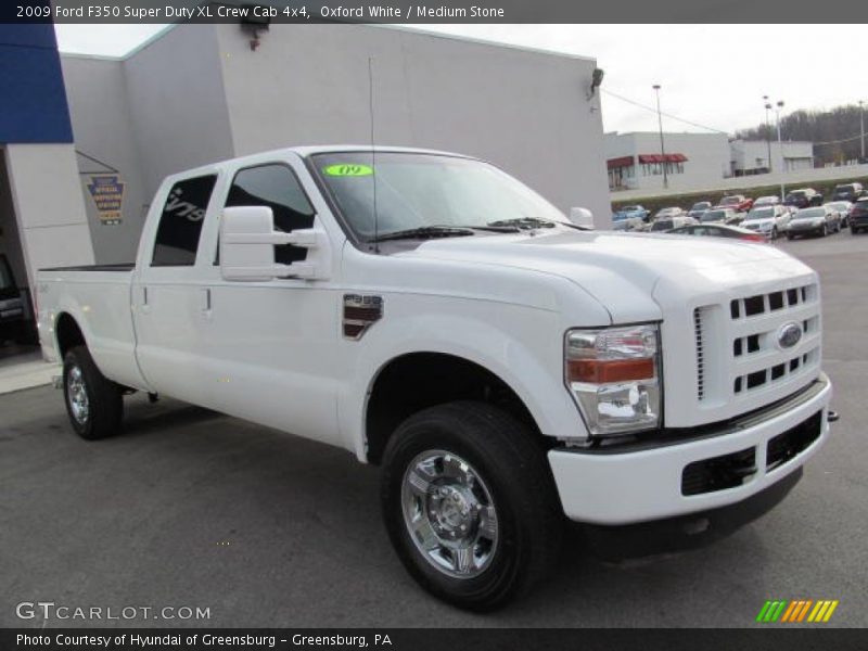 Oxford White / Medium Stone 2009 Ford F350 Super Duty XL Crew Cab 4x4