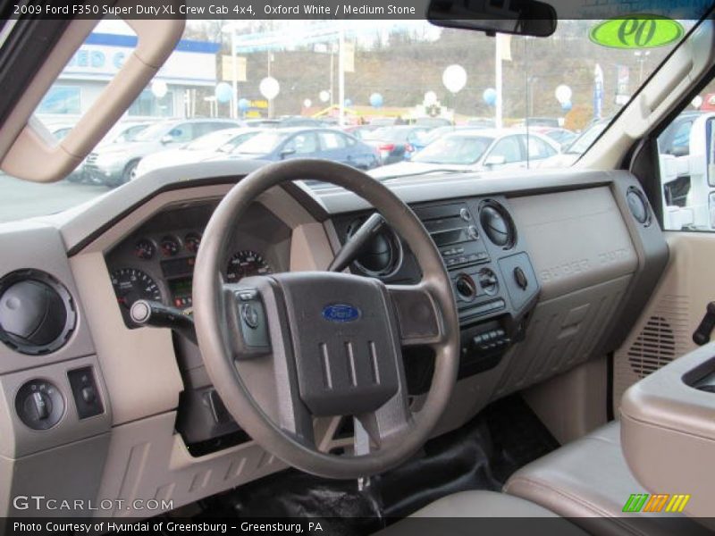 Oxford White / Medium Stone 2009 Ford F350 Super Duty XL Crew Cab 4x4