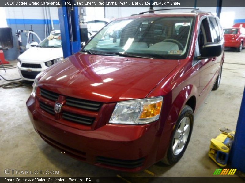 Deep Cherry Red Crystal Pearl / Dark Slate Gray/Light Shale 2010 Dodge Grand Caravan SE Hero