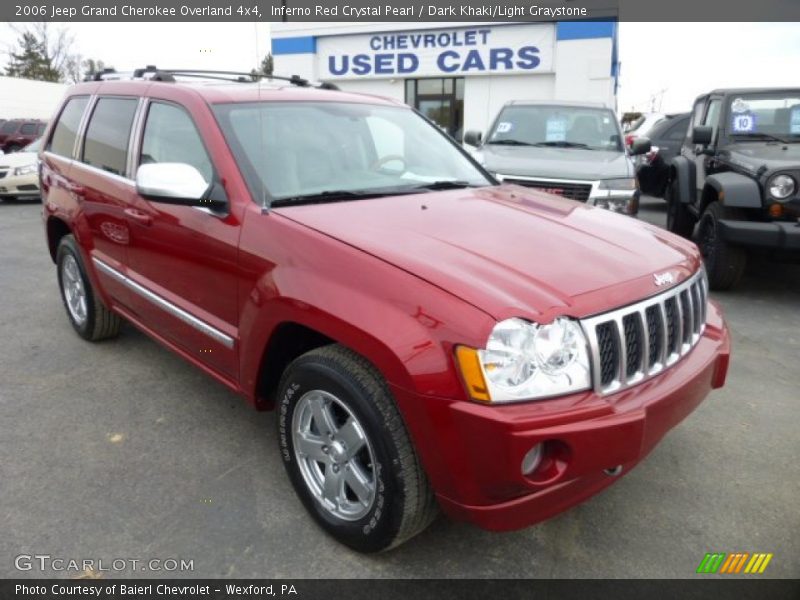 Inferno Red Crystal Pearl / Dark Khaki/Light Graystone 2006 Jeep Grand Cherokee Overland 4x4