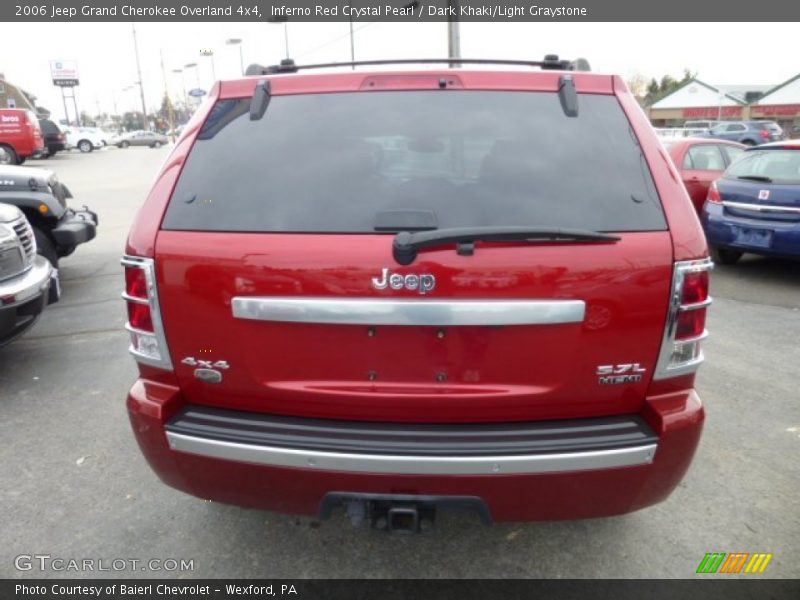 Inferno Red Crystal Pearl / Dark Khaki/Light Graystone 2006 Jeep Grand Cherokee Overland 4x4