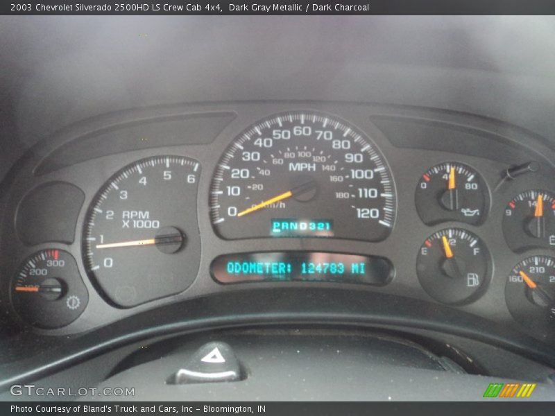 Dark Gray Metallic / Dark Charcoal 2003 Chevrolet Silverado 2500HD LS Crew Cab 4x4