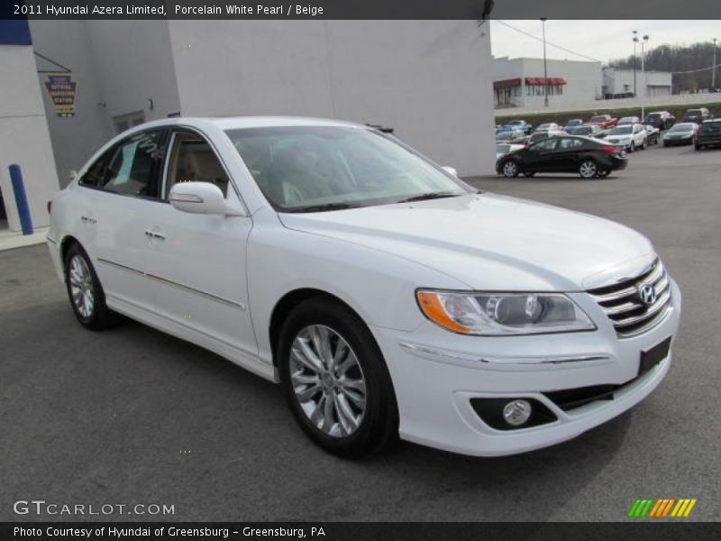 Porcelain White Pearl / Beige 2011 Hyundai Azera Limited