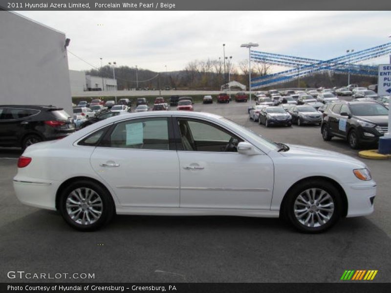 Porcelain White Pearl / Beige 2011 Hyundai Azera Limited