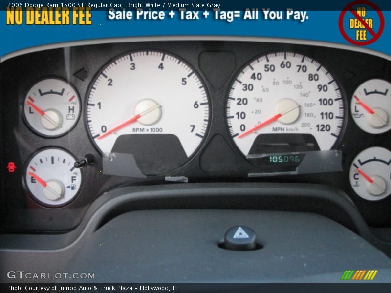 Bright White / Medium Slate Gray 2006 Dodge Ram 1500 ST Regular Cab