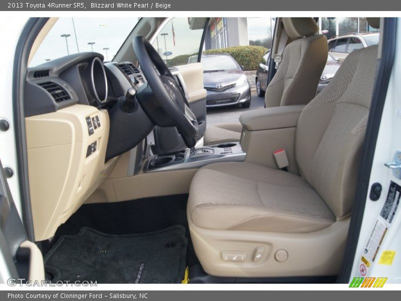 Blizzard White Pearl / Beige 2013 Toyota 4Runner SR5