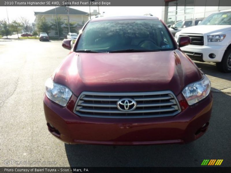 Salsa Red Pearl / Sand Beige 2010 Toyota Highlander SE 4WD