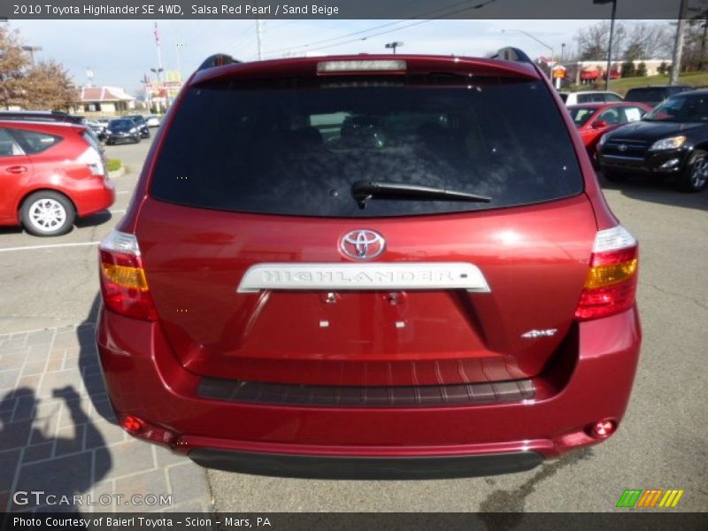 Salsa Red Pearl / Sand Beige 2010 Toyota Highlander SE 4WD