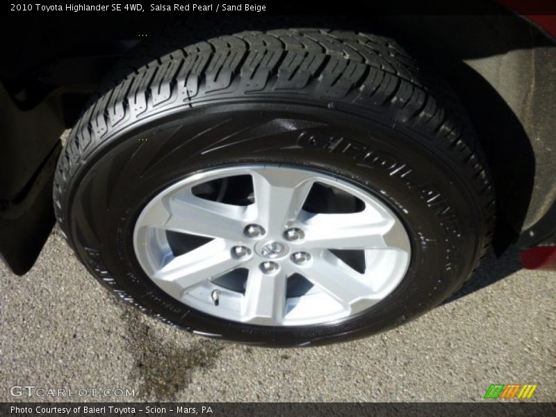 Salsa Red Pearl / Sand Beige 2010 Toyota Highlander SE 4WD