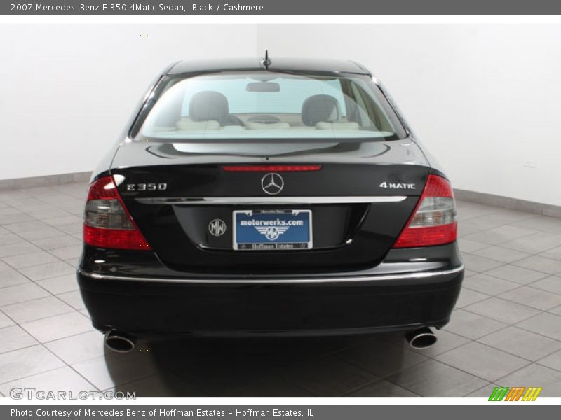 Black / Cashmere 2007 Mercedes-Benz E 350 4Matic Sedan