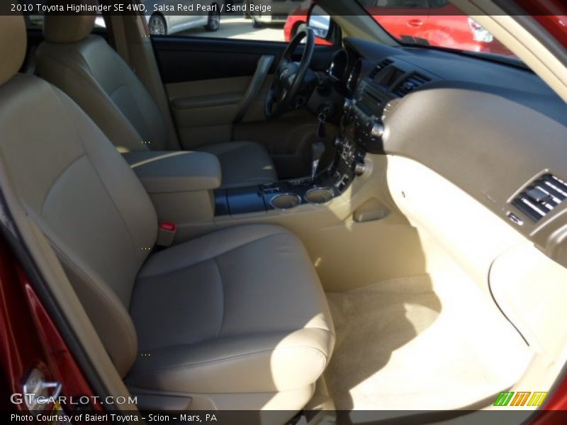 Salsa Red Pearl / Sand Beige 2010 Toyota Highlander SE 4WD