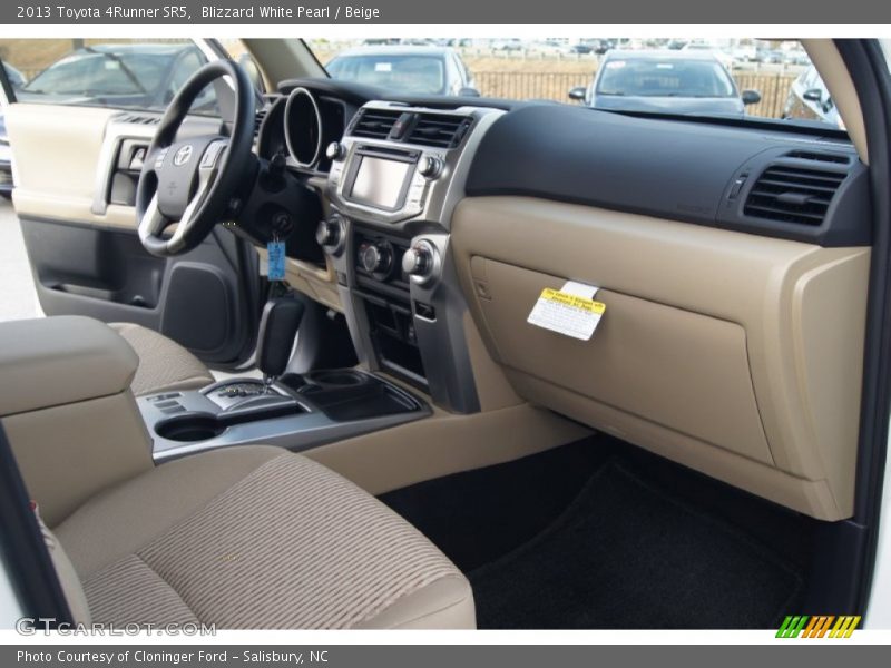 Blizzard White Pearl / Beige 2013 Toyota 4Runner SR5
