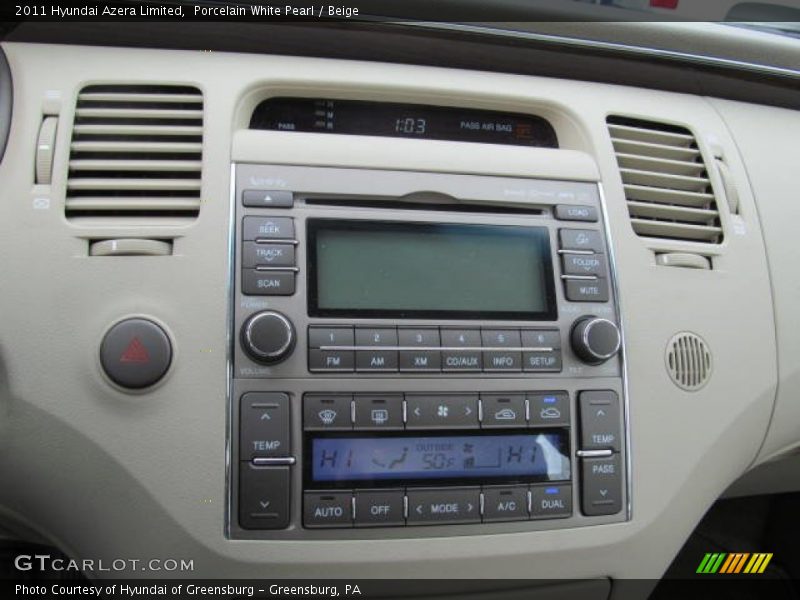 Controls of 2011 Azera Limited