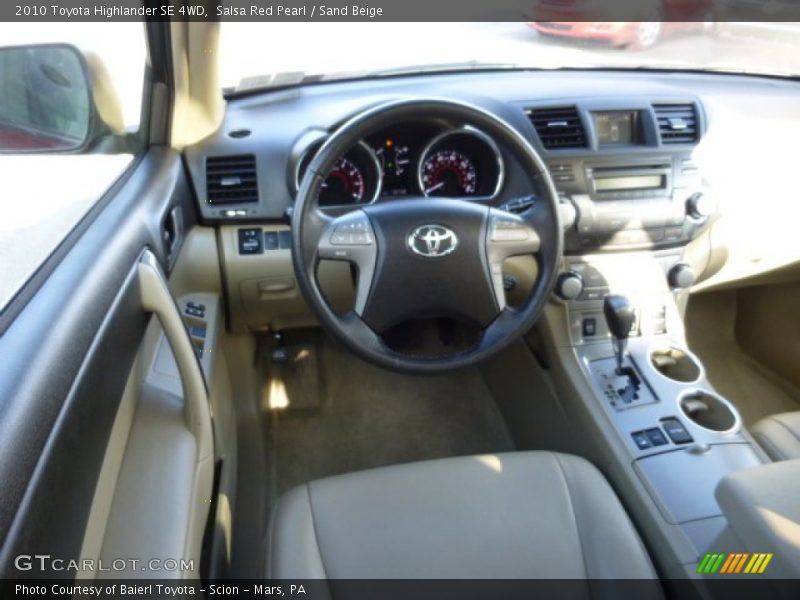 Salsa Red Pearl / Sand Beige 2010 Toyota Highlander SE 4WD
