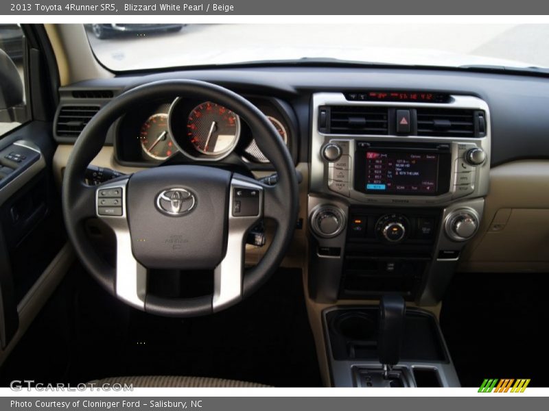 Blizzard White Pearl / Beige 2013 Toyota 4Runner SR5