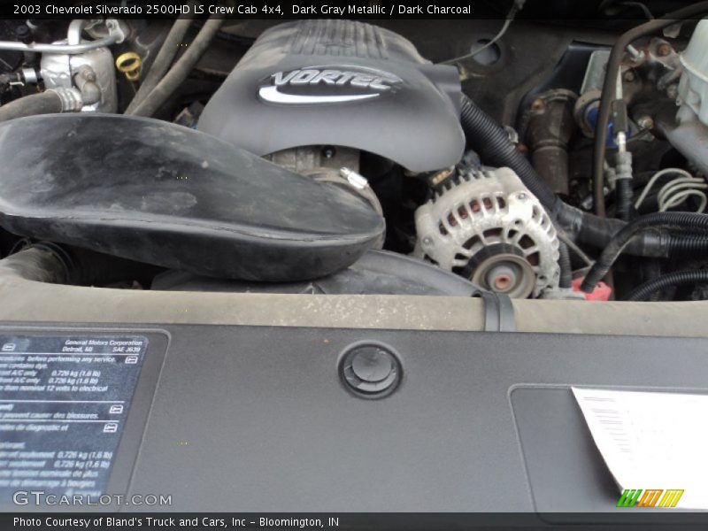 Dark Gray Metallic / Dark Charcoal 2003 Chevrolet Silverado 2500HD LS Crew Cab 4x4