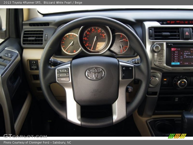 Blizzard White Pearl / Beige 2013 Toyota 4Runner SR5