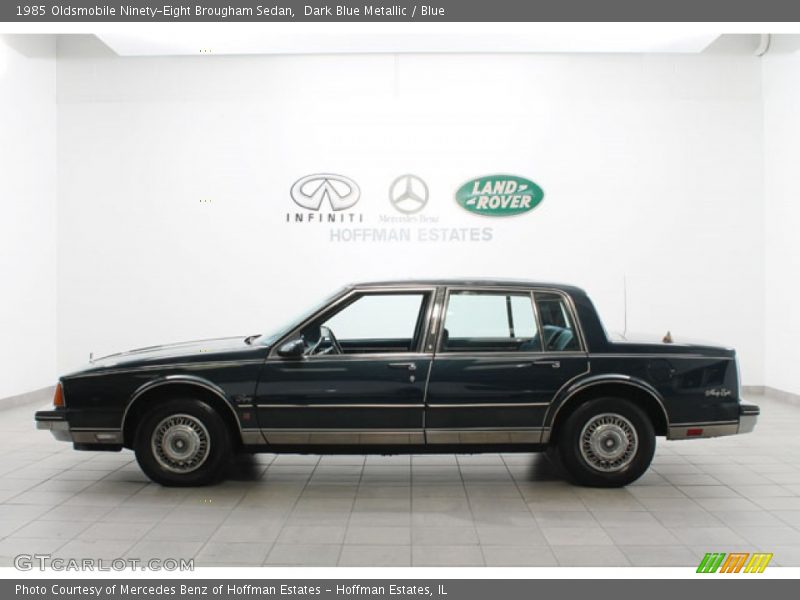 Dark Blue Metallic / Blue 1985 Oldsmobile Ninety-Eight Brougham Sedan