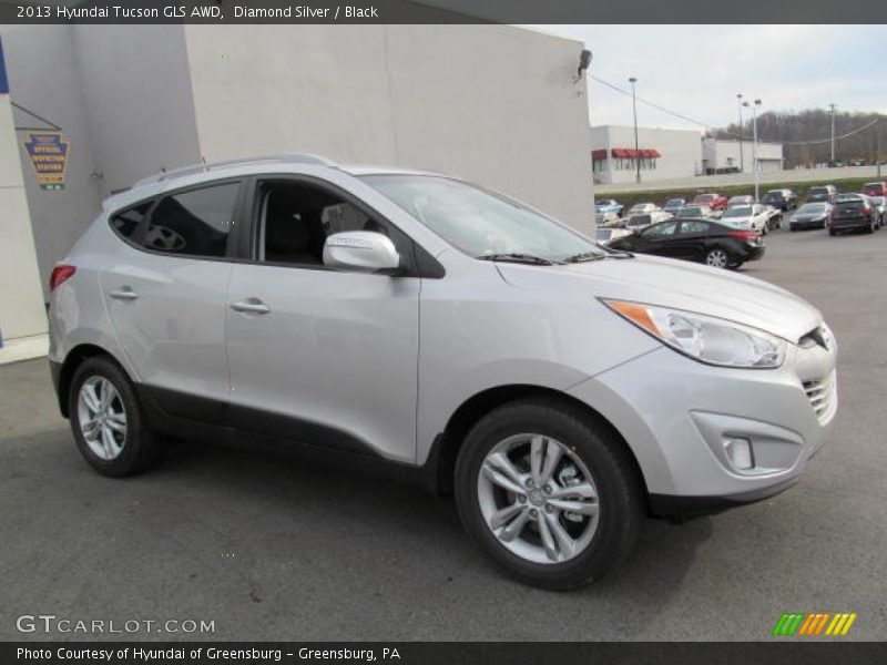 Diamond Silver / Black 2013 Hyundai Tucson GLS AWD