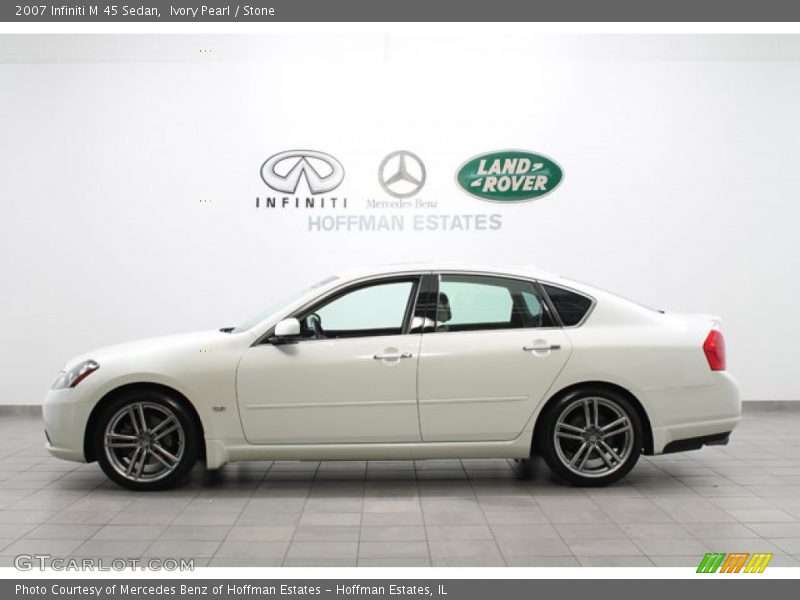 Ivory Pearl / Stone 2007 Infiniti M 45 Sedan