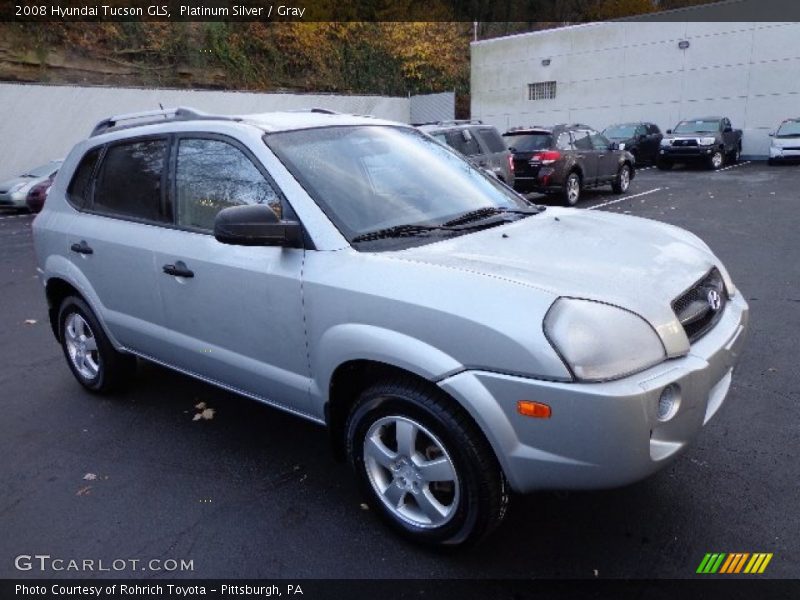 Platinum Silver / Gray 2008 Hyundai Tucson GLS