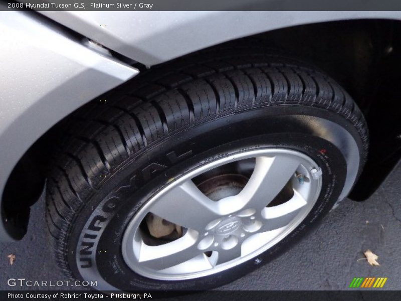 Platinum Silver / Gray 2008 Hyundai Tucson GLS