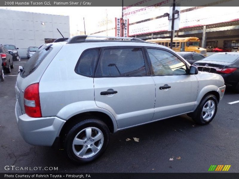 Platinum Silver / Gray 2008 Hyundai Tucson GLS