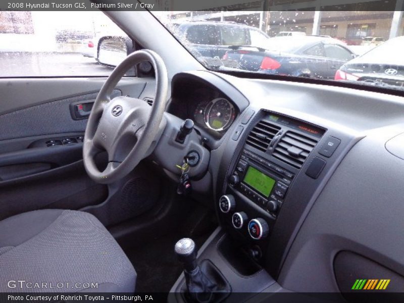Platinum Silver / Gray 2008 Hyundai Tucson GLS