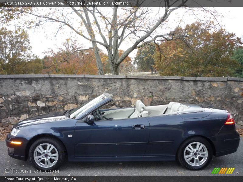 Nocturne Blue Metallic / Parchment 2006 Saab 9-3 2.0T Convertible