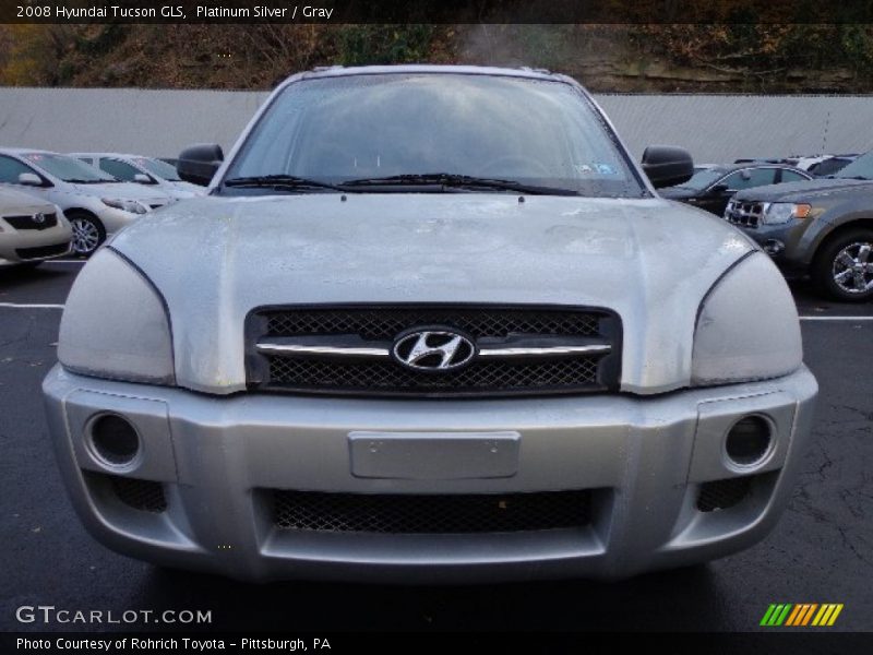 Platinum Silver / Gray 2008 Hyundai Tucson GLS