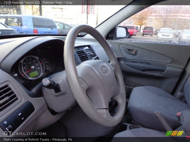 Platinum Silver / Gray 2008 Hyundai Tucson GLS