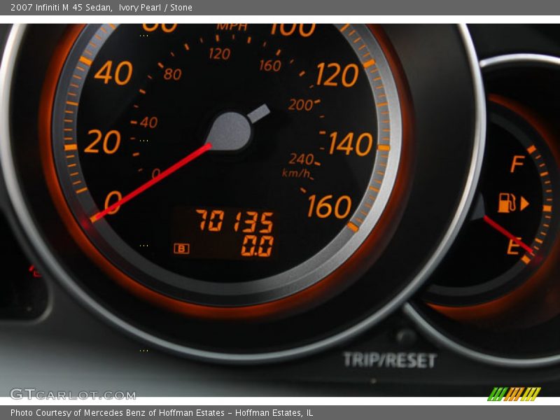 Ivory Pearl / Stone 2007 Infiniti M 45 Sedan