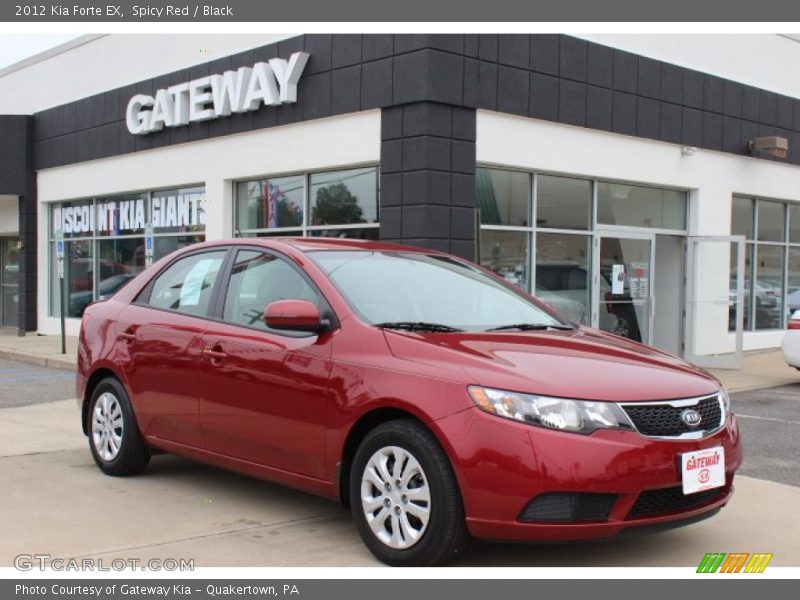Spicy Red / Black 2012 Kia Forte EX