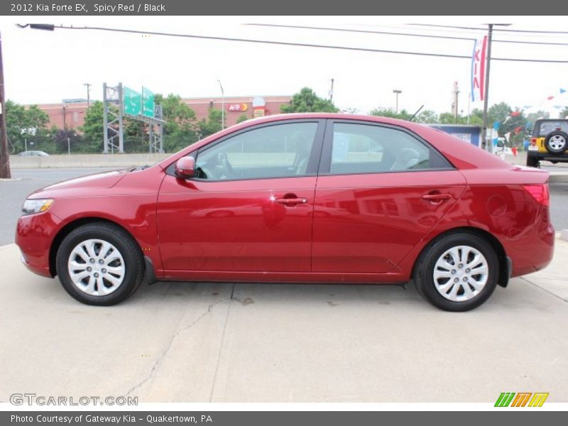 Spicy Red / Black 2012 Kia Forte EX
