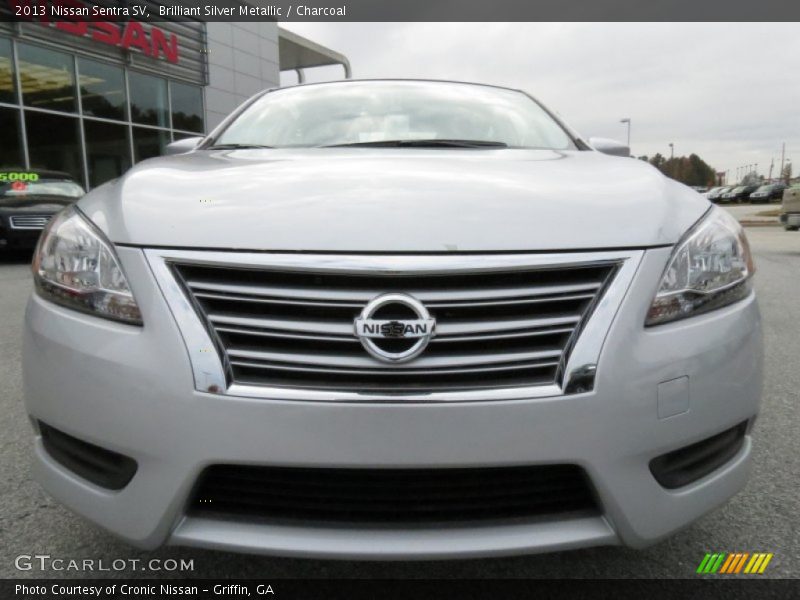 Brilliant Silver Metallic / Charcoal 2013 Nissan Sentra SV