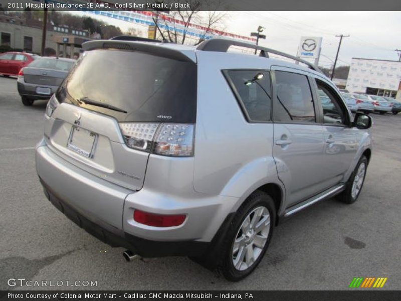 Cool Silver Metallic / Black 2011 Mitsubishi Outlander SE AWD
