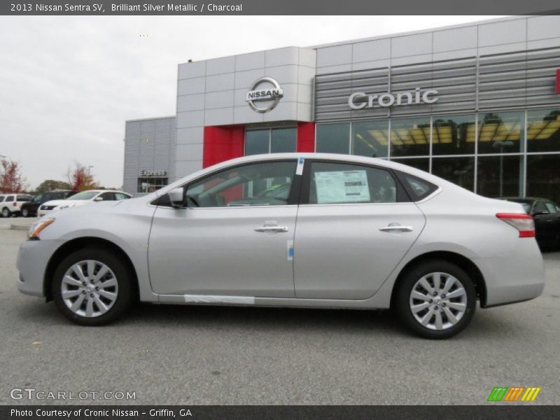 Brilliant Silver Metallic / Charcoal 2013 Nissan Sentra SV