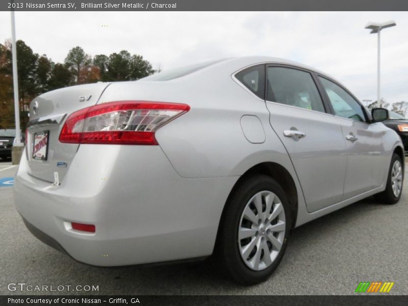 Brilliant Silver Metallic / Charcoal 2013 Nissan Sentra SV