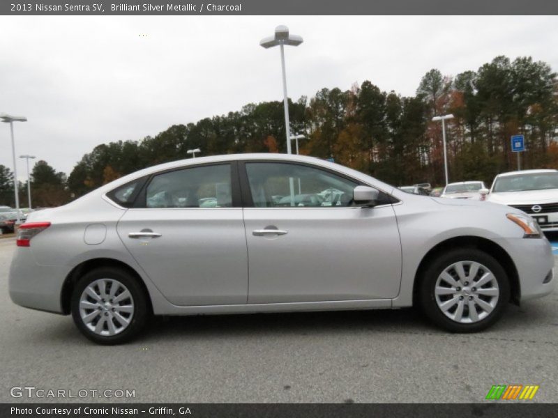 Brilliant Silver Metallic / Charcoal 2013 Nissan Sentra SV