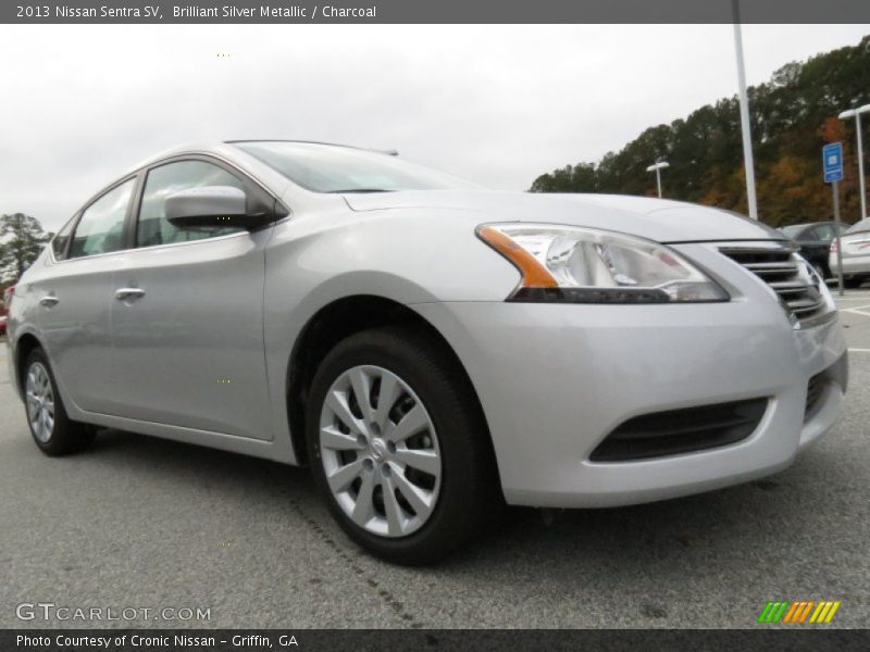 Brilliant Silver Metallic / Charcoal 2013 Nissan Sentra SV