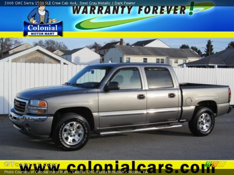Steel Gray Metallic / Dark Pewter 2006 GMC Sierra 1500 SLE Crew Cab 4x4