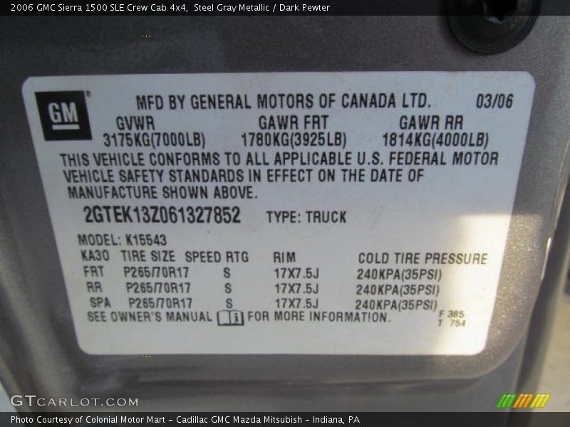 Steel Gray Metallic / Dark Pewter 2006 GMC Sierra 1500 SLE Crew Cab 4x4