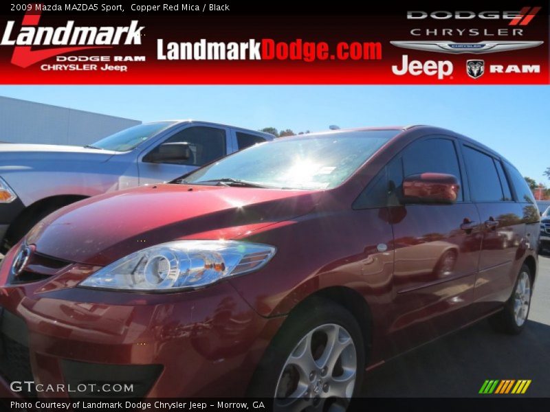 Copper Red Mica / Black 2009 Mazda MAZDA5 Sport