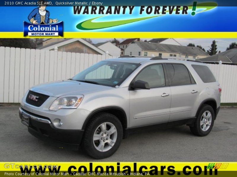 Quicksilver Metallic / Ebony 2010 GMC Acadia SLE AWD