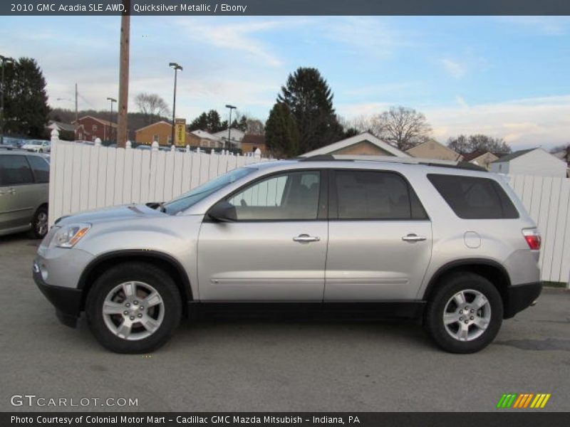 Quicksilver Metallic / Ebony 2010 GMC Acadia SLE AWD