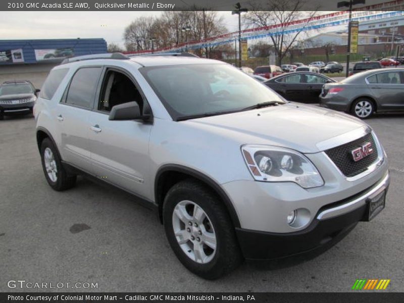 Quicksilver Metallic / Ebony 2010 GMC Acadia SLE AWD